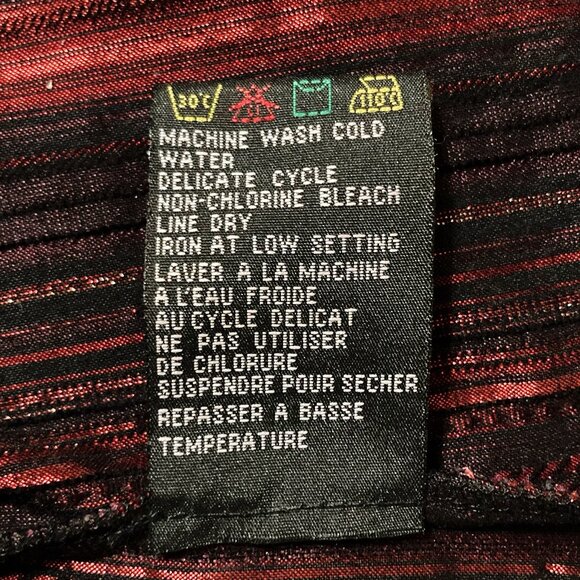 TRIBAL Button Up Shirt Long Sleeved RED BLACK MEDIUM 12 - Picture 6 of 8